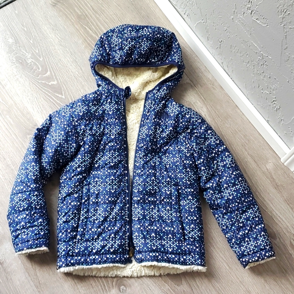 The North Face Blue Kids Jacket with White Dots